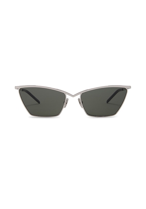 Saint Laurent Cat Eye Sunglasses in Grey.