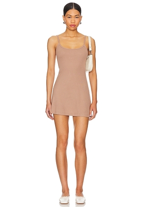 WellBeing + BeingWell Layla Dress in Brown. Size M, S, XL, XS, XXS.