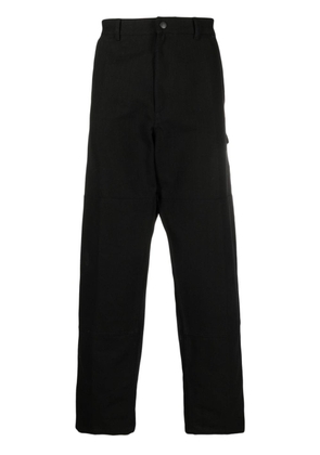 Moncler logo-embroidered cotton track pants - Black