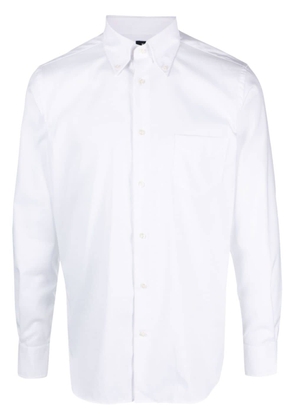 Boggi Milano Boston-collar cotton shirt - White