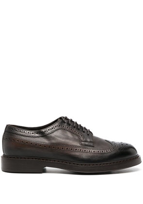 Doucal's leather lace-up Brogue shoes - Brown