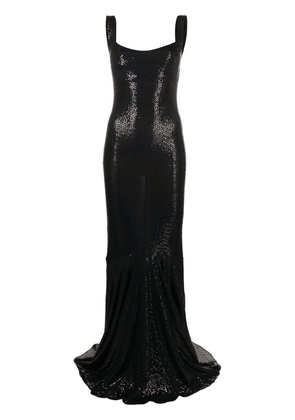 Atu Body Couture sequin textured-finish gown - Black