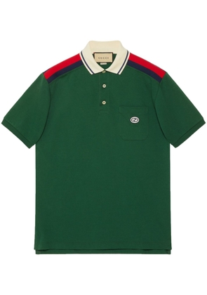 Gucci Interlocking G cotton polo shirt - Green
