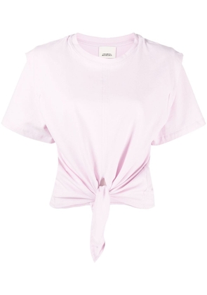 ISABEL MARANT tied-waist short-sleeve T-shirt - Pink