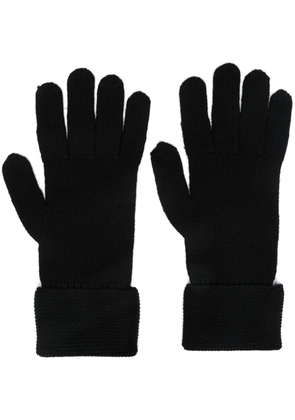 Vivienne Westwood Orb logo-embroidery wool gloves - Black
