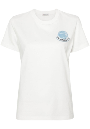 Moncler logo-patch organic-cotton T-shirt - White