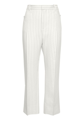 TOM FORD striped straight-leg trousers - White