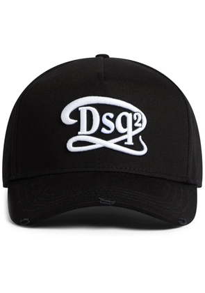 Dsquared2 logo-embroidered cotton baseball cap - Black