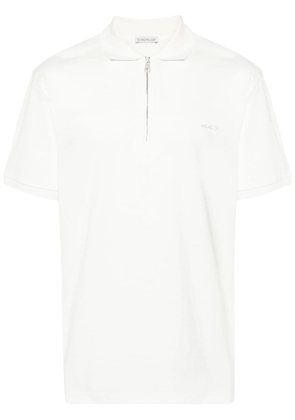 Moncler logo-appliqué polo shirt - White