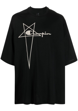 Rick Owens X Champion Tommy logo-print T-shirt - Black