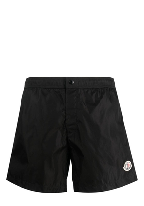 Moncler logo-patch swim shorts - Black