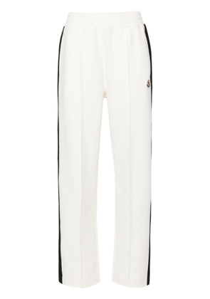 Moncler logo-patch piqué track pants - White