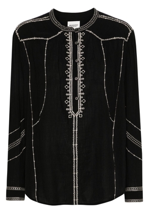 MARANT ÉTOILE Pelson embroidered cotton blouse - Black