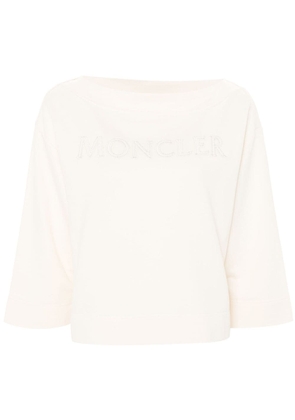 Moncler logo-appliqué cotton T-shirt - Neutrals