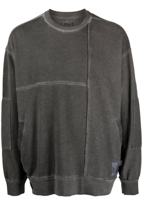 izzue logo-patch sweatshirt - Grey