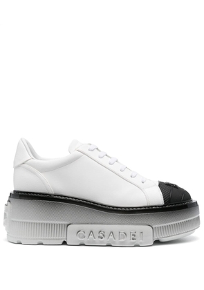 Casadei Nexus leather platform sneakers - White