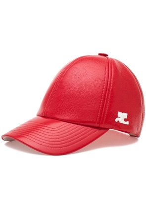 Courrèges logo patch cap - Red