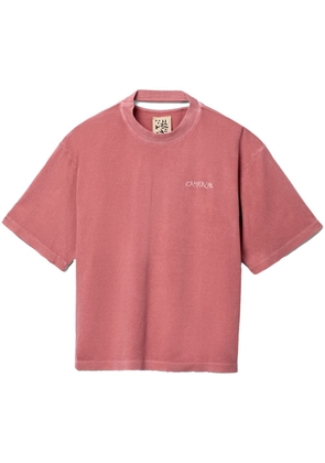 CamperLab logo-embroidered cotton T-shirt - Pink