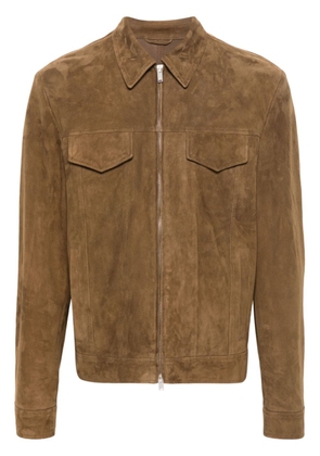 Lardini suede shirt jacket - Brown