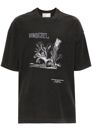 DOMREBEL Comic Kick graphic-print cotton T-shirt - Grey