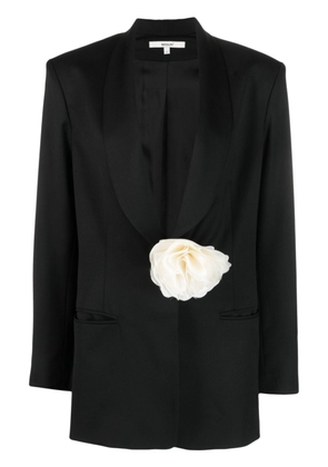 MANURI floral-applique wool blazer - Black