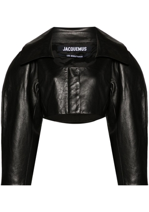 Jacquemus La Veste Obra Cuir leather jacket - Black