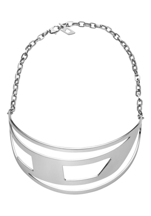 Diesel Dx1479 logo-plaque necklace - Silver