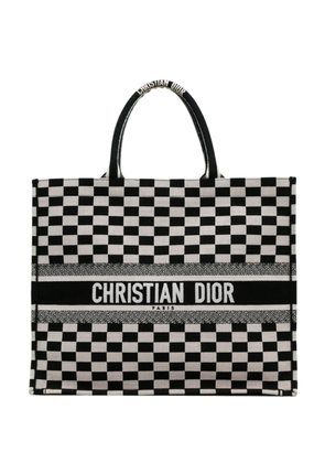Christian Dior Pre-Owned 2018 pre-owned large Check Book Tote - Black