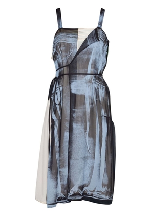 Maison Margiela Freeze-frame silk dress - Blue