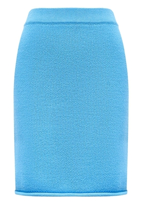 12 STOREEZ ribbed-knit mini skirt - Blue