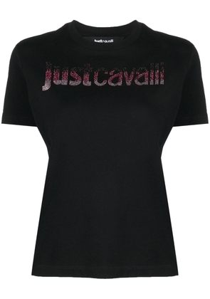 Just Cavalli rhinestone-embellished cotton T-shirt - Black