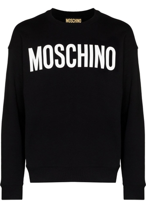 Moschino logo-print cotton sweatshirt - Black