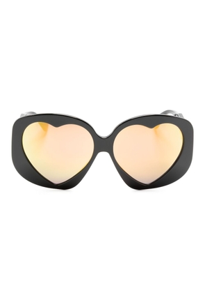Moschino Eyewear heart-shaped oversize-frame sunglasses - Black