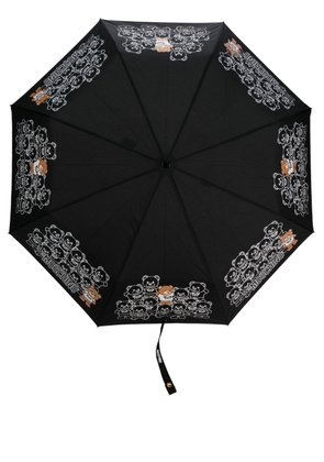 Moschino Teddy Bear graphic-print umbrella - Black