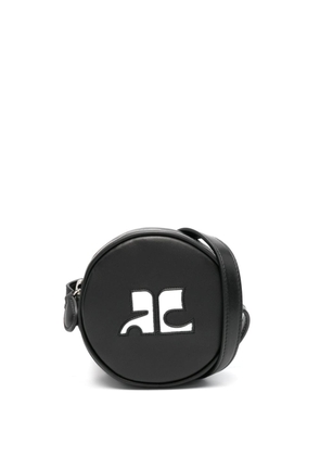 Courrèges logo-appliqué cross body bag - Black