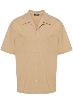 Herno short-sleeve cotton shirt - Neutrals