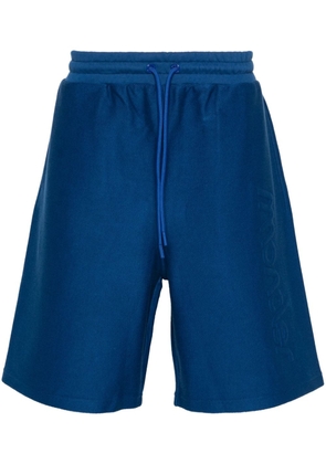 Moncler logo-embossed track shorts - Blue