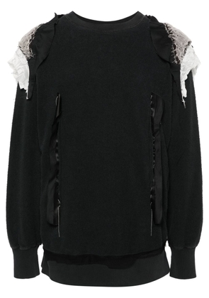 Maison Margiela terry-cloth patchwork sweatshirt - Black