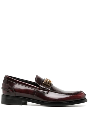 Versace Greca leather loafers - Red