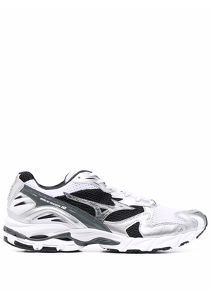 Mizuno panelled lace-up trainers - White