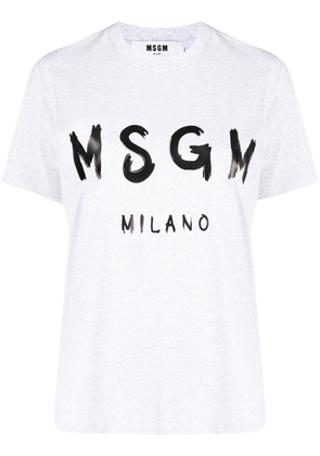 MSGM logo-print cotton T-shirt - Grey