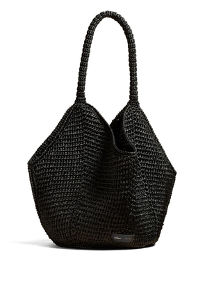 KHAITE medium Lotus raffia tote bag - Black