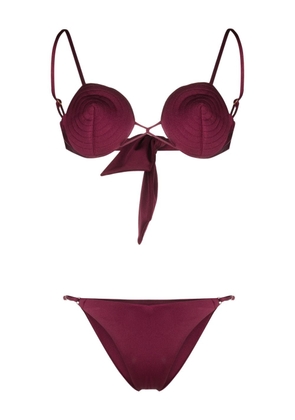 Noire Swimwear tonal-stitch detail bikini set - Pink