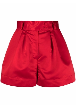 STYLAND high-waisted pleated shorts - Red