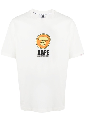 AAPE BY *A BATHING APE® graphic-print crew-neck T-shirt - White