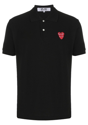 Comme Des Garçons Play layered logo polo shirt - Black