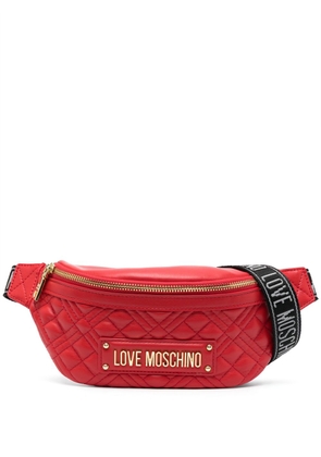 Love Moschino logo-lettering belt bag - Red
