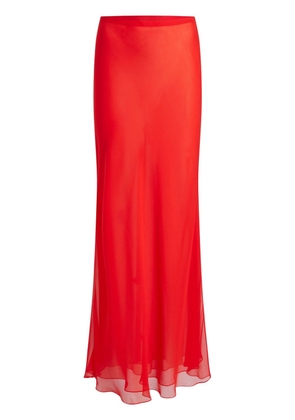 KHAITE The Mauva silk maxi skirt - Red