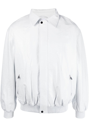 Manokhi leather bomber jacket - White