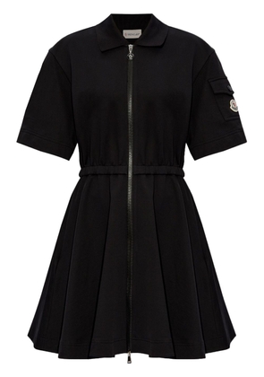 Moncler zip-up cotton polo dress - Black